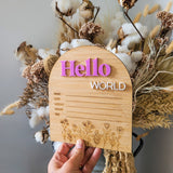 Announcement Plaque - Flowers
