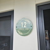 Round Flower House Sign