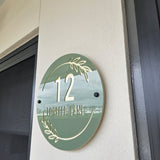 Round Flower House Sign