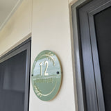 Round Flower House Sign