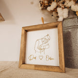 Line Art Keepsake Frame
