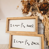 Handwriting Keepsake Frame