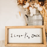 Handwriting Keepsake Frame