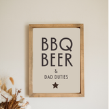 BBQ Beer & Dad Duties Keepsake Frame