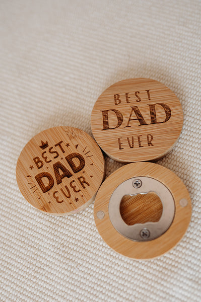 Best Dad Ever Wood Magnet