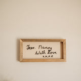 Handwriting Keepsake Frame