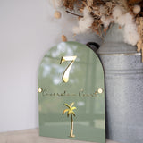 Palm Tree Arch - Outdoor House Sign