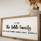 Family Name Keepsake Frame