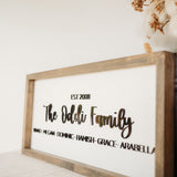 Family Name Keepsake Frame