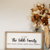 Family Name Keepsake Frame