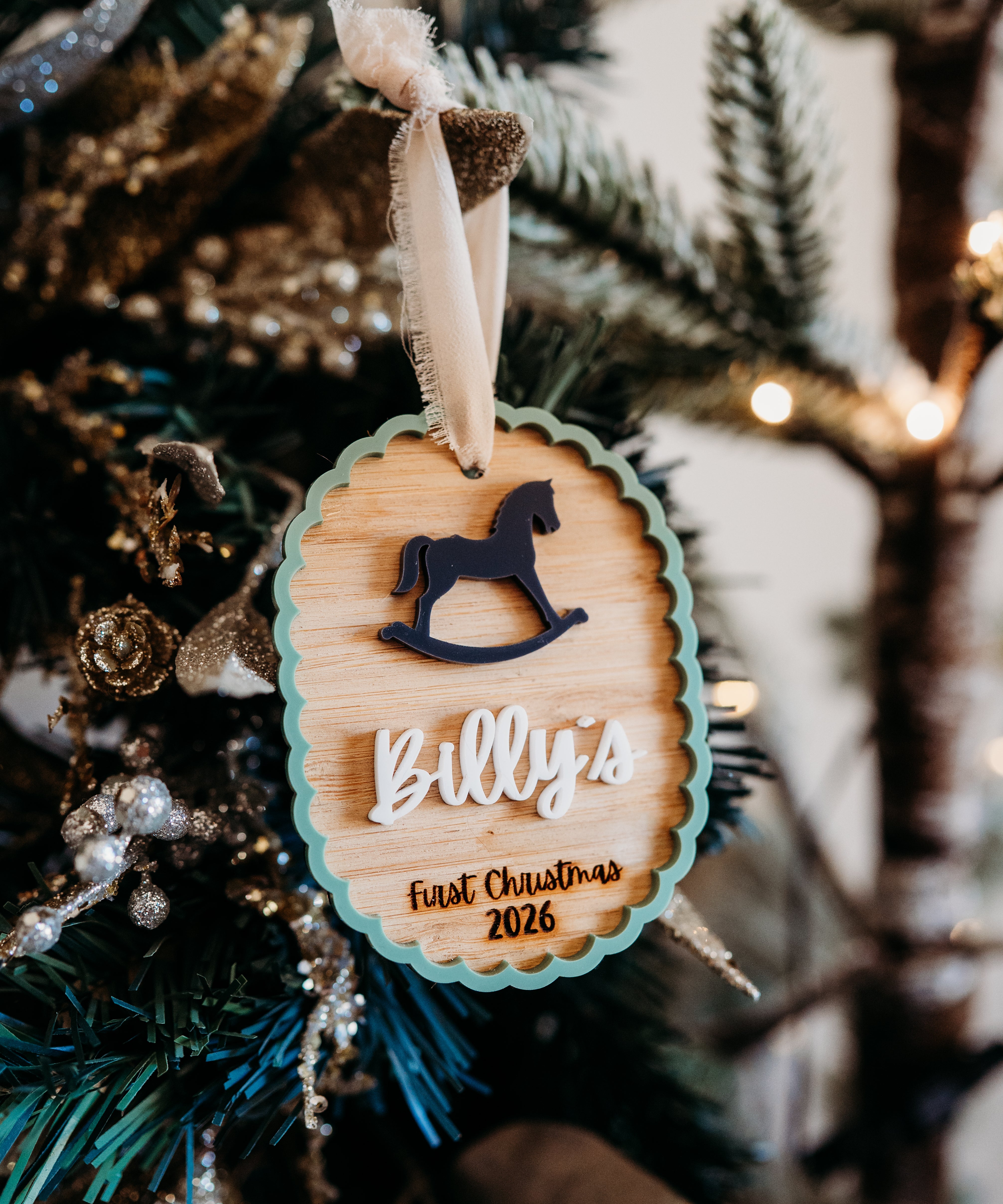 First Christmas Decoration - Rocking Horse