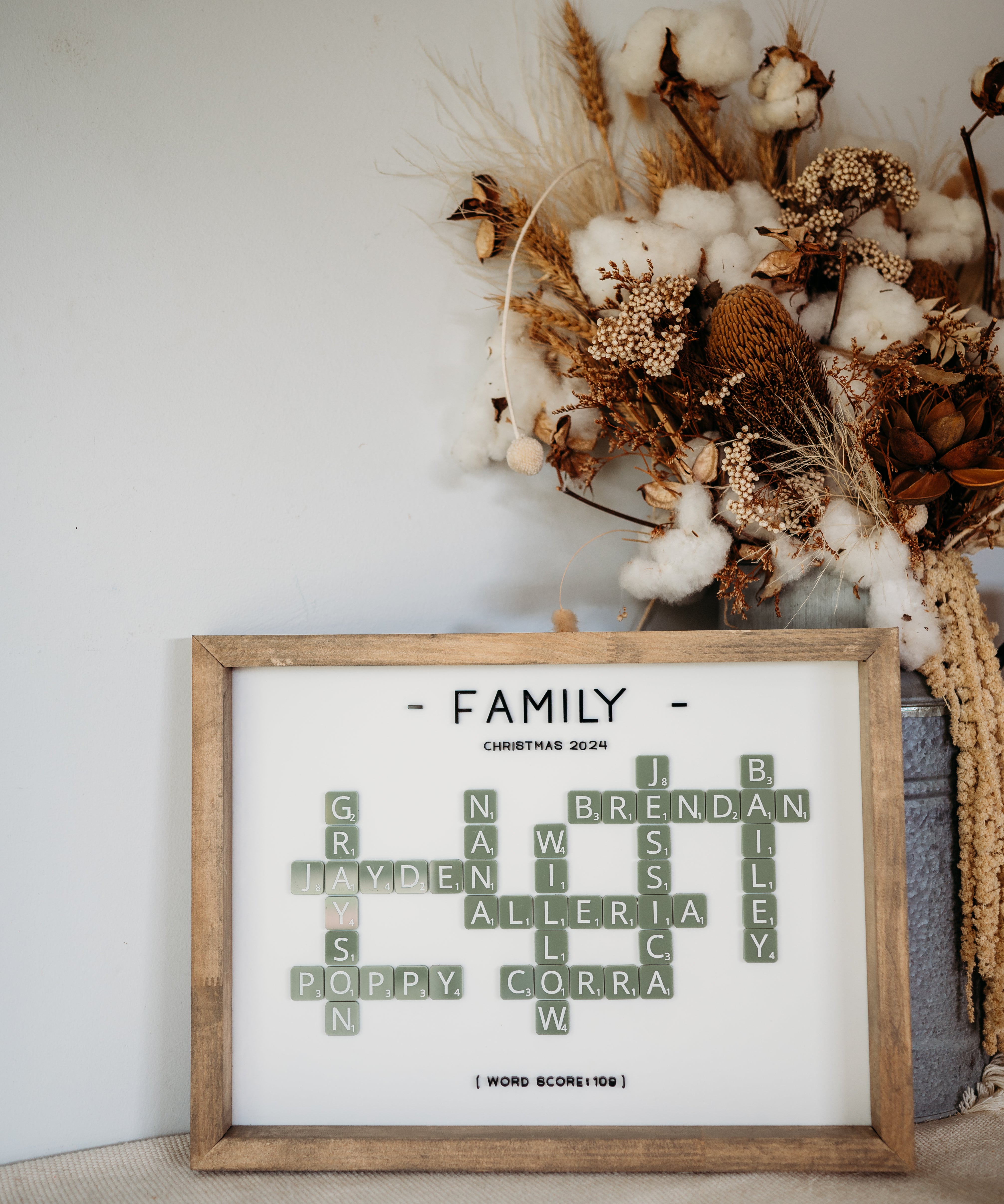 Scrabble Keepsake Frame