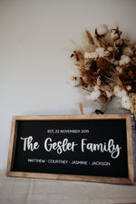 Load image into Gallery viewer, Family Name Keepsake Frame
