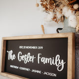 Family Name Keepsake Frame