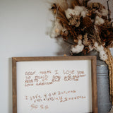 Handwriting Keepsake Frame