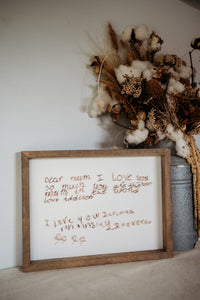 Handwriting Keepsake Frame