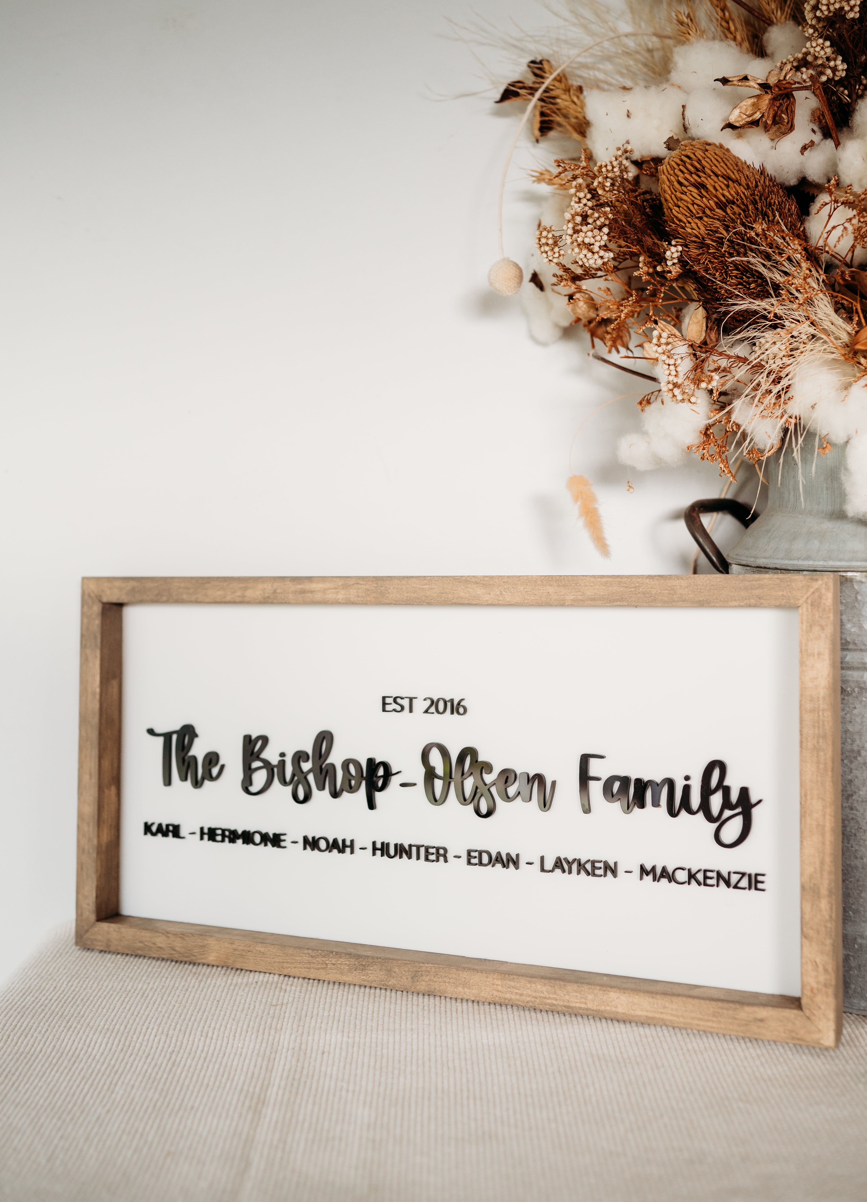 Family Name Keepsake Frame