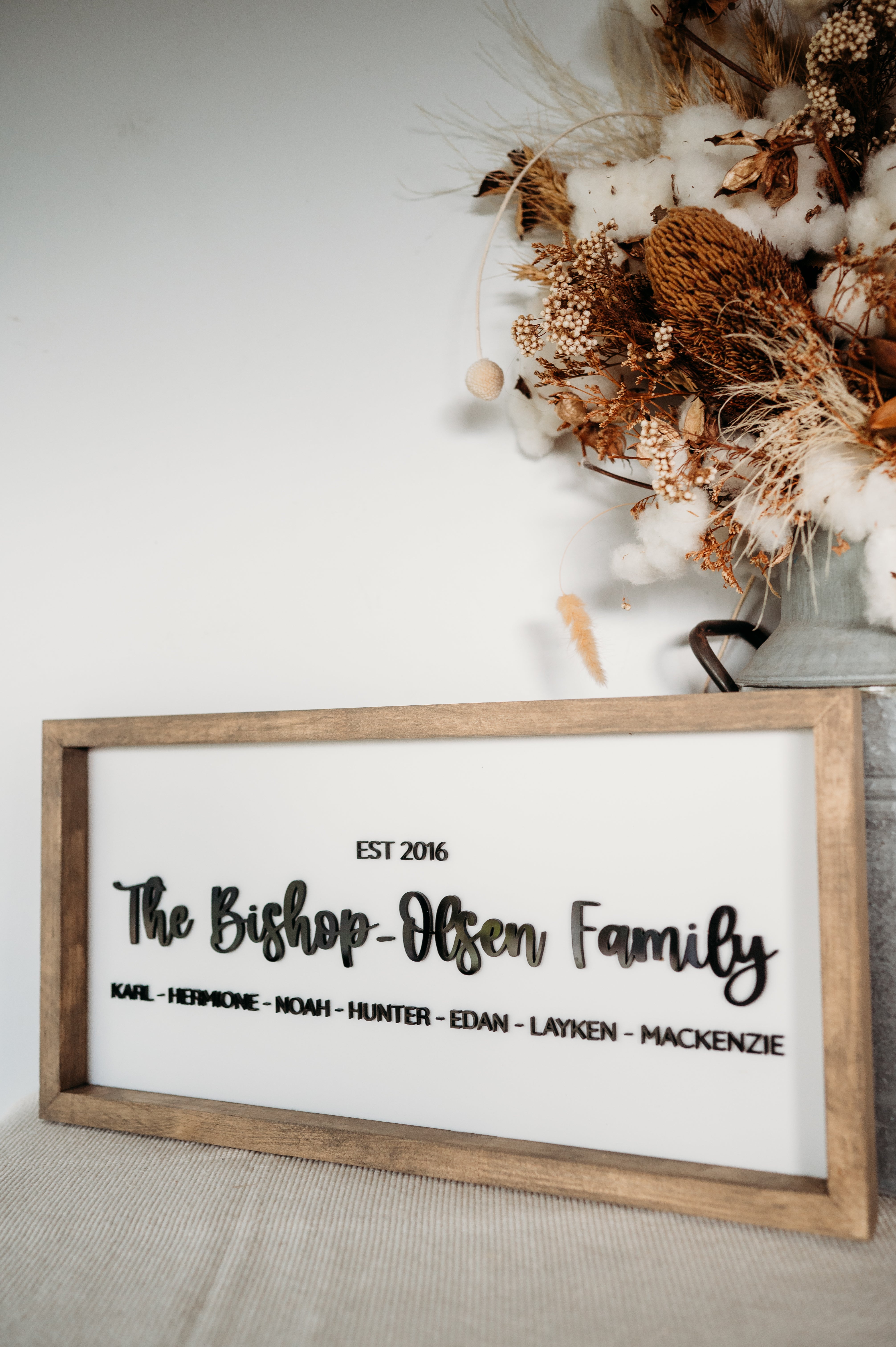 Family Name Keepsake Frame