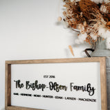 Family Name Keepsake Frame