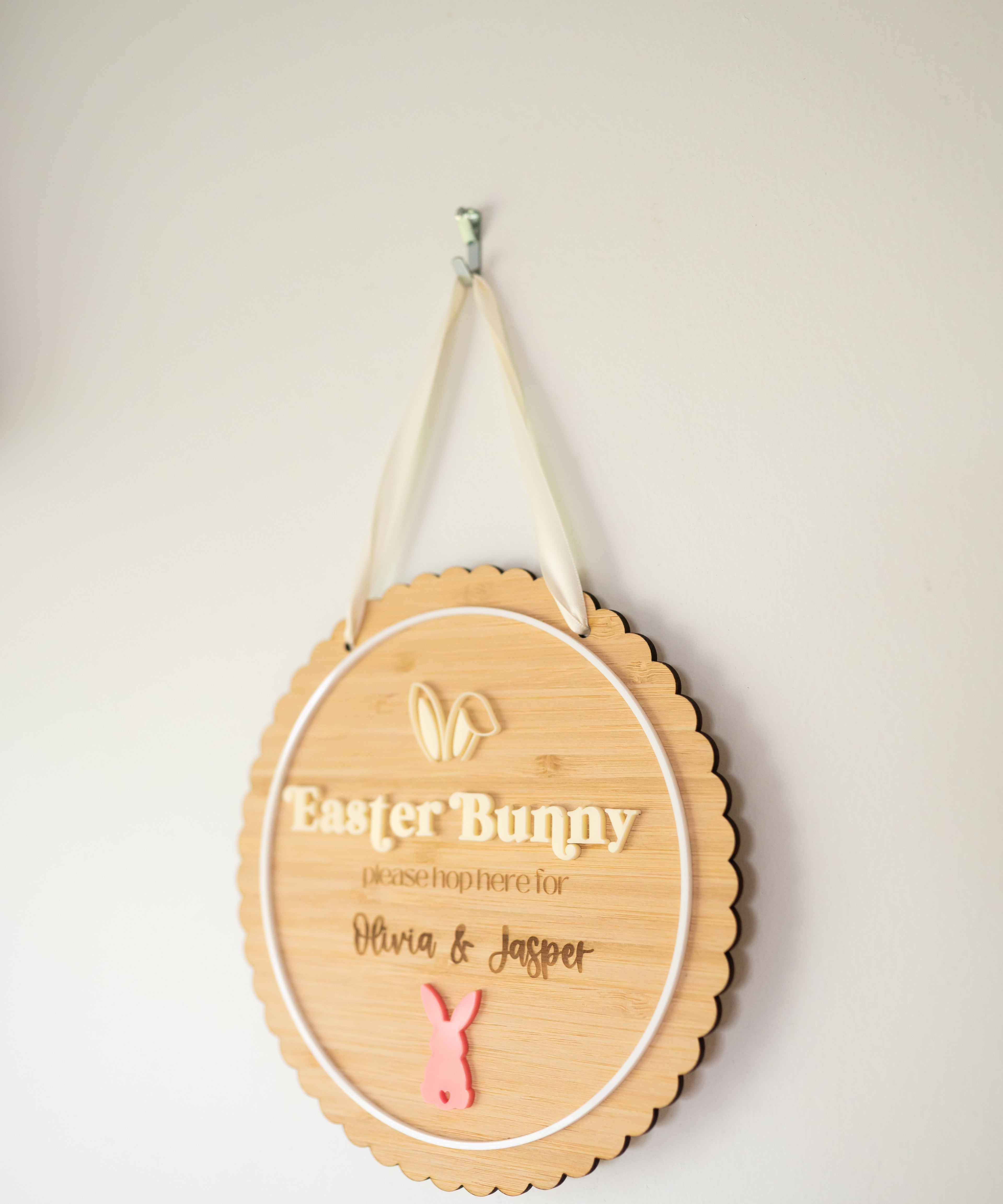Easter Bunny Please Hop Here Sign