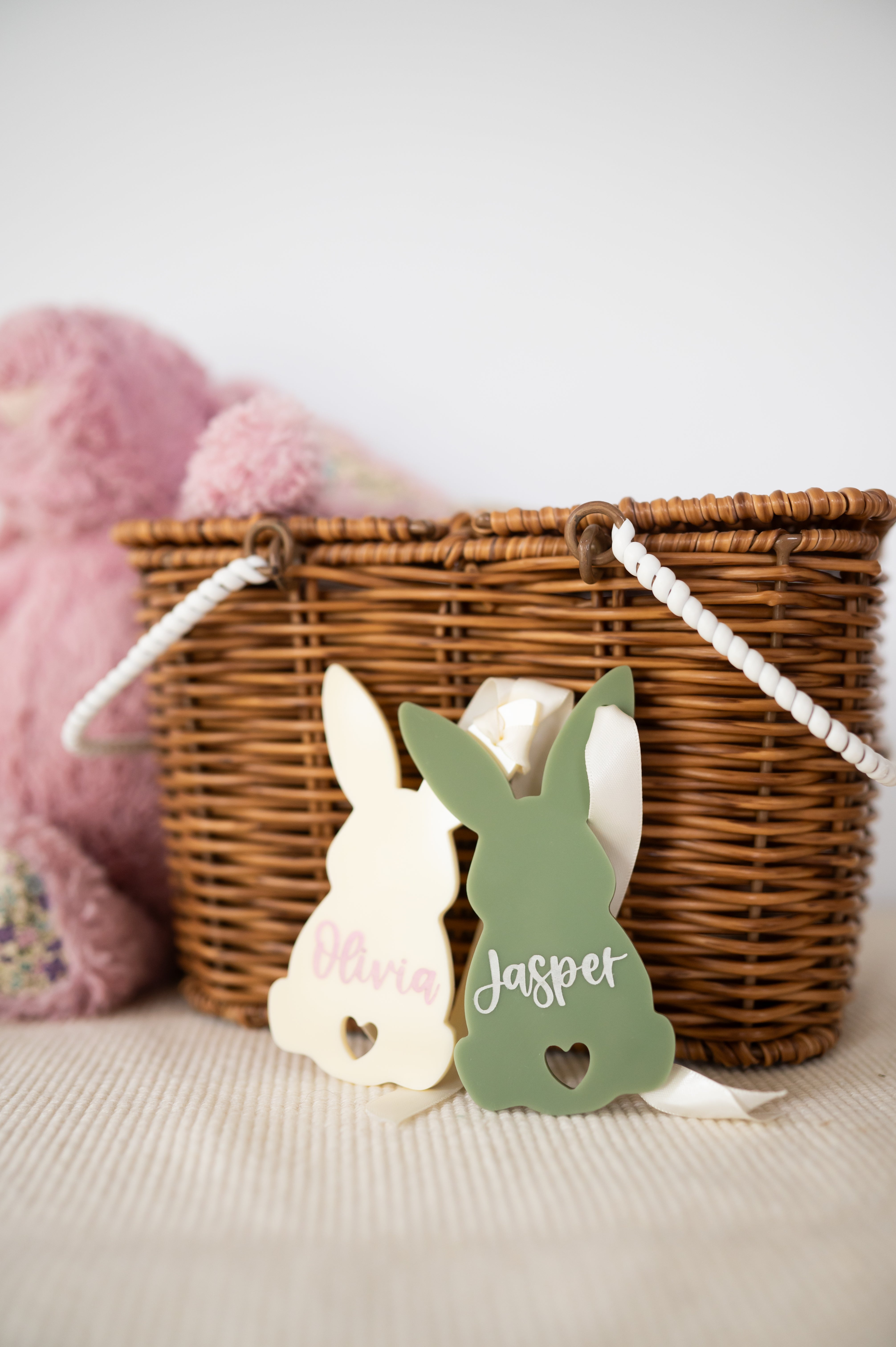 Acrylic Bunny Easter Tag