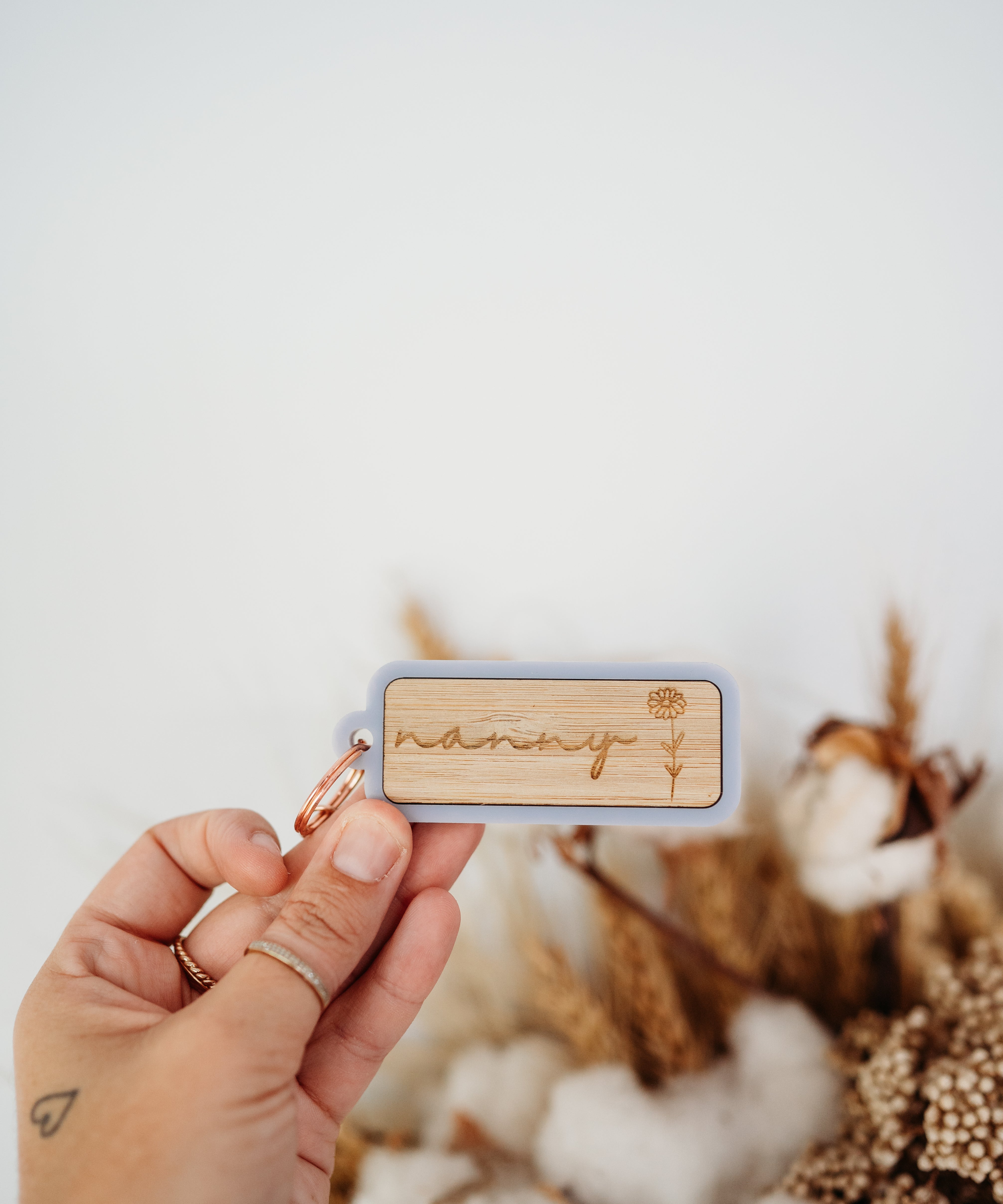 Birth Flower Keyring