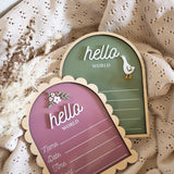 Flower Annoucement Plaque