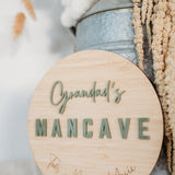 Circle Mancave Sign