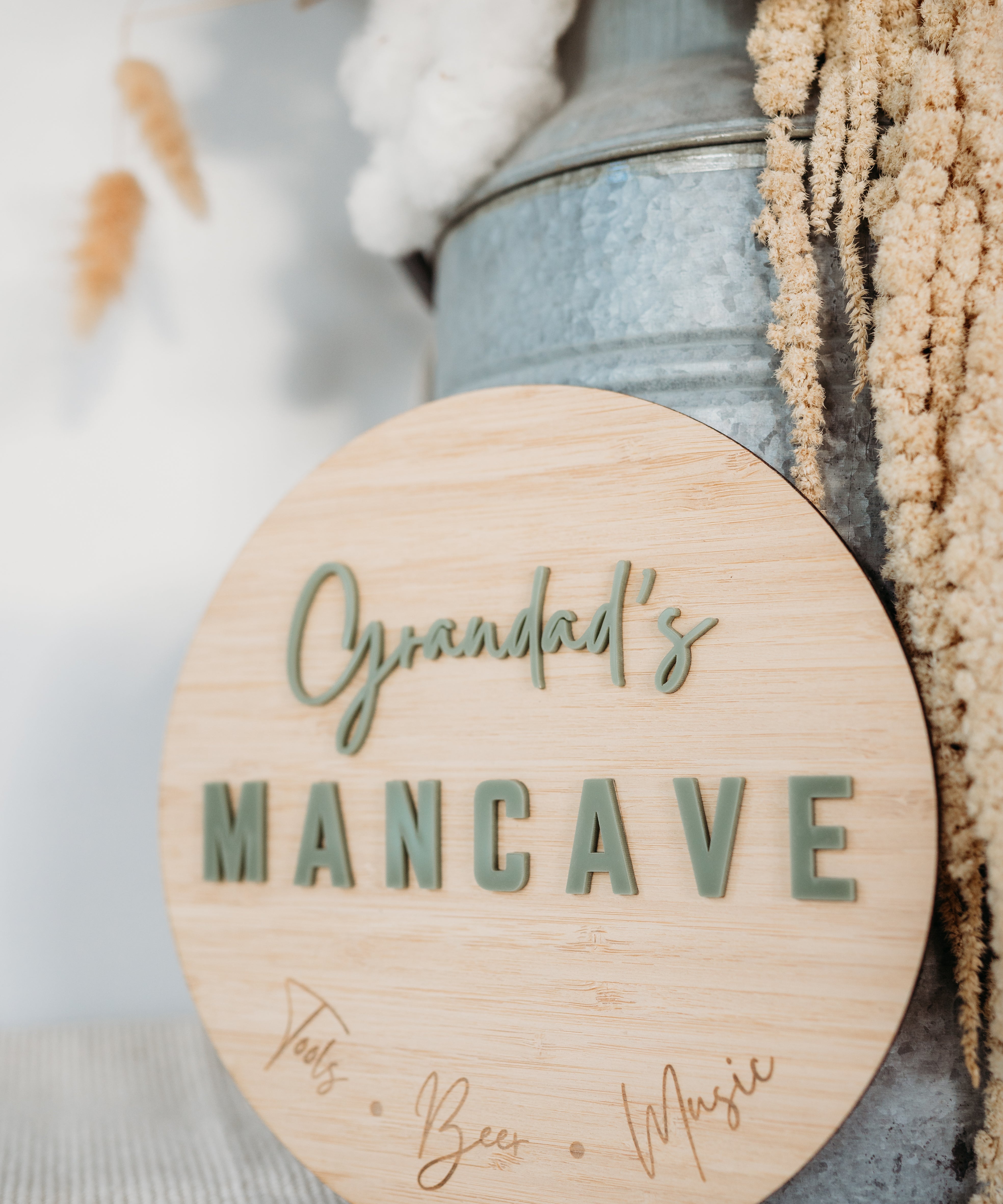 Circle Mancave Sign