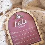 Flower Annoucement Plaque