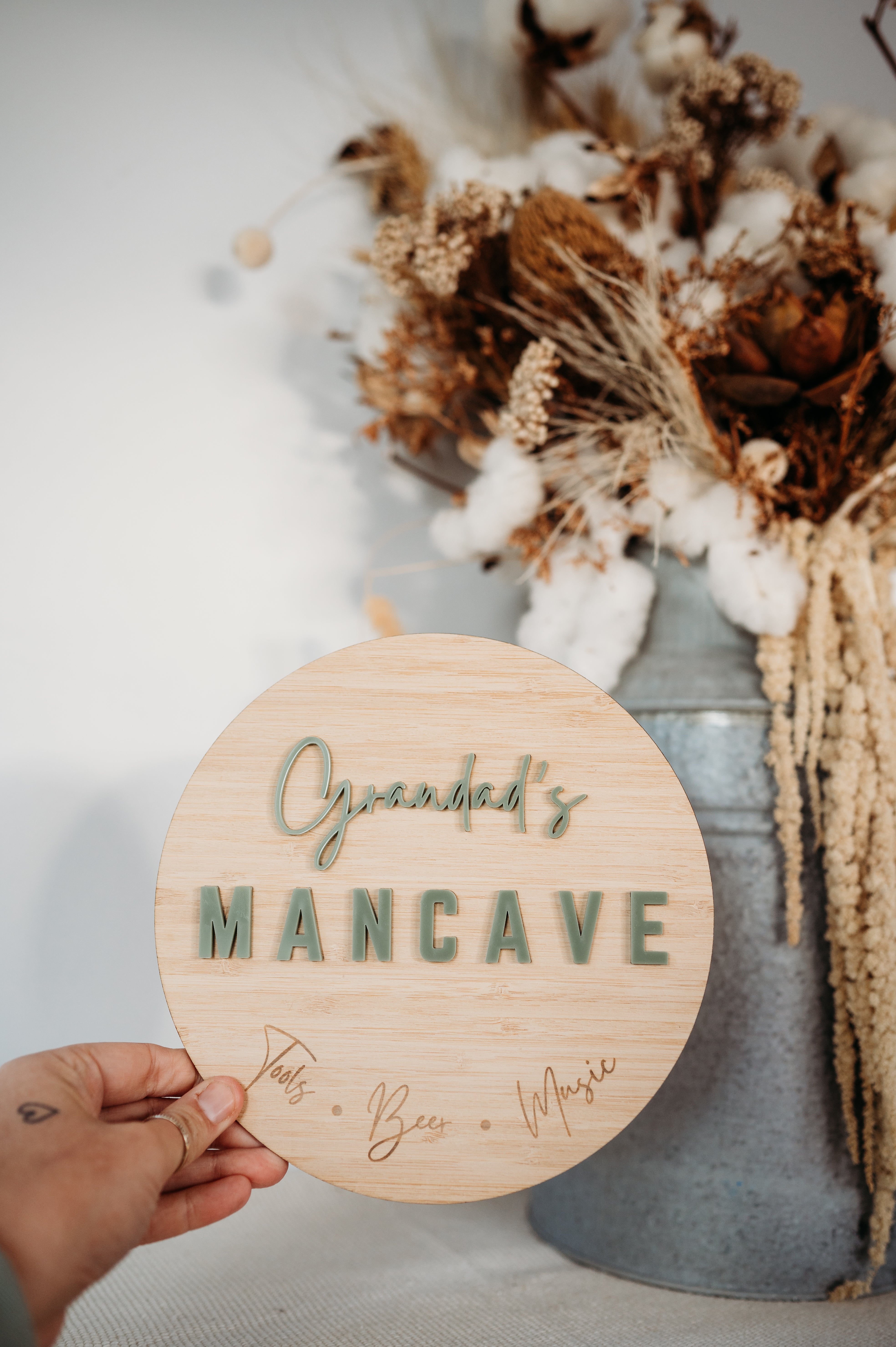 Circle Mancave Sign