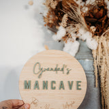 Circle Mancave Sign