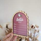 Flower Annoucement Plaque