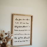Handwriting Keepsake Frame