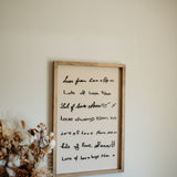 Handwriting Keepsake Frame