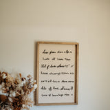 Handwriting Keepsake Frame