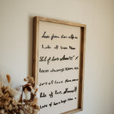 Handwriting Keepsake Frame