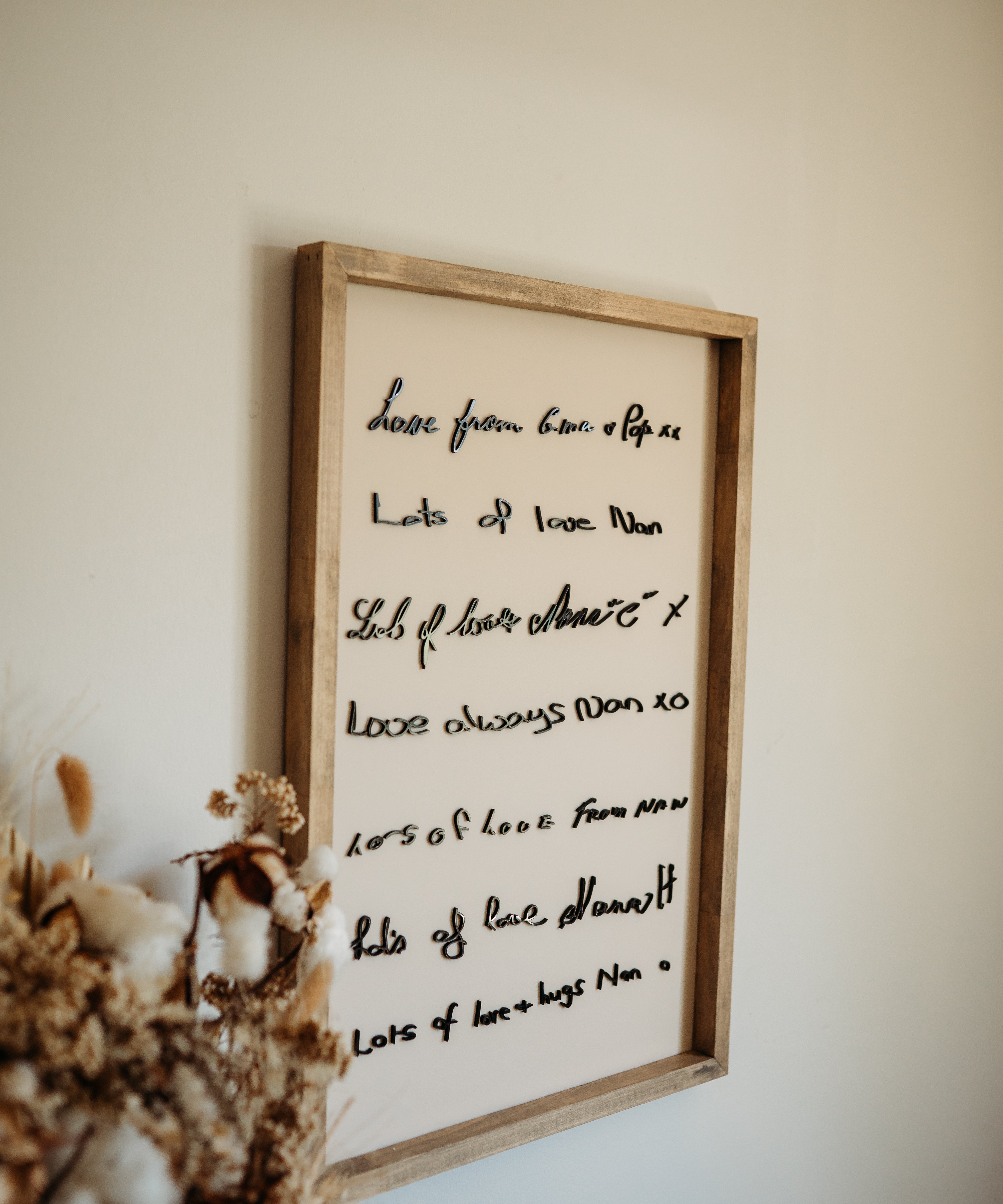 Handwriting Keepsake Frame