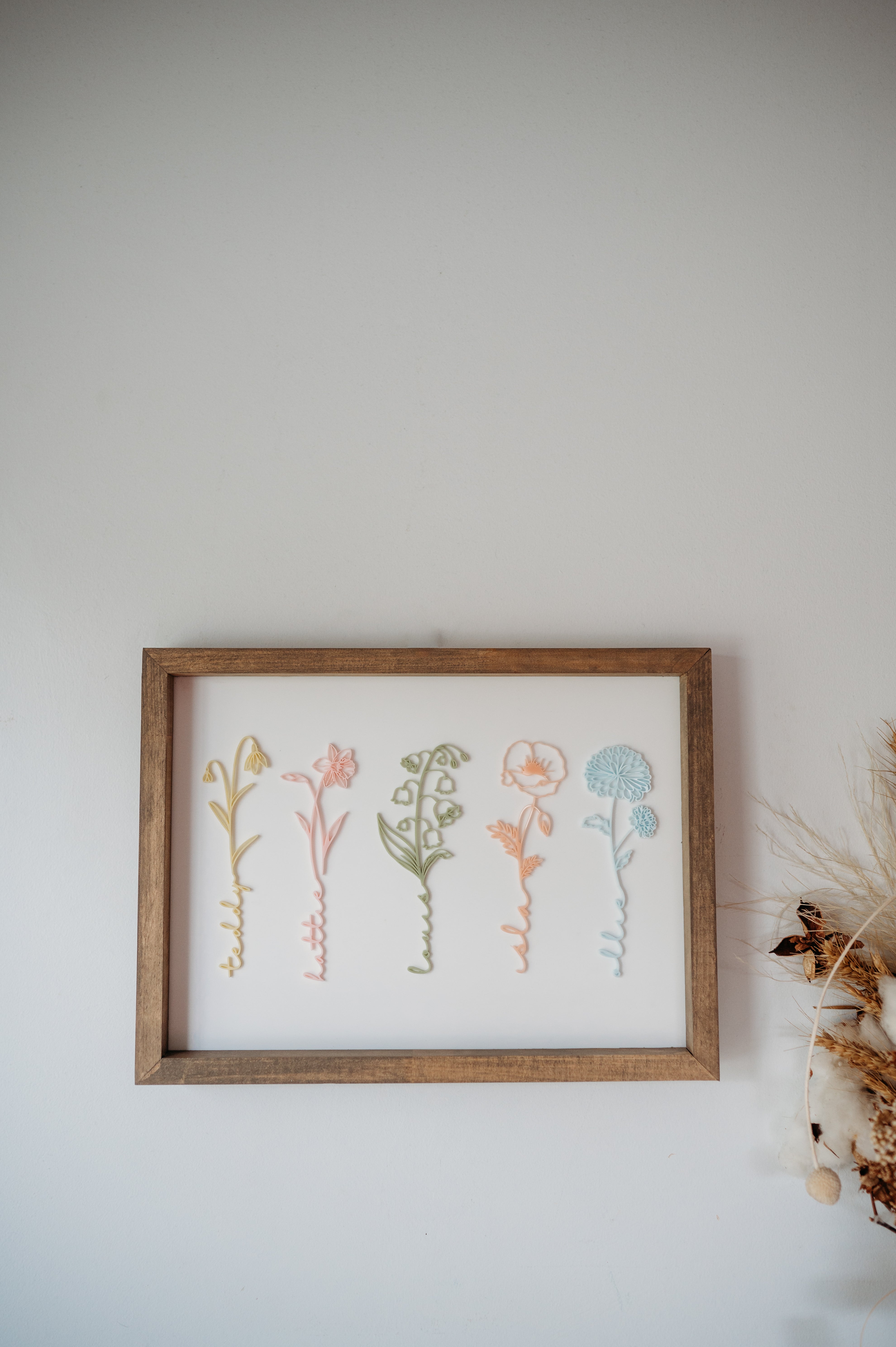 Birth Flower Keepsake Frame