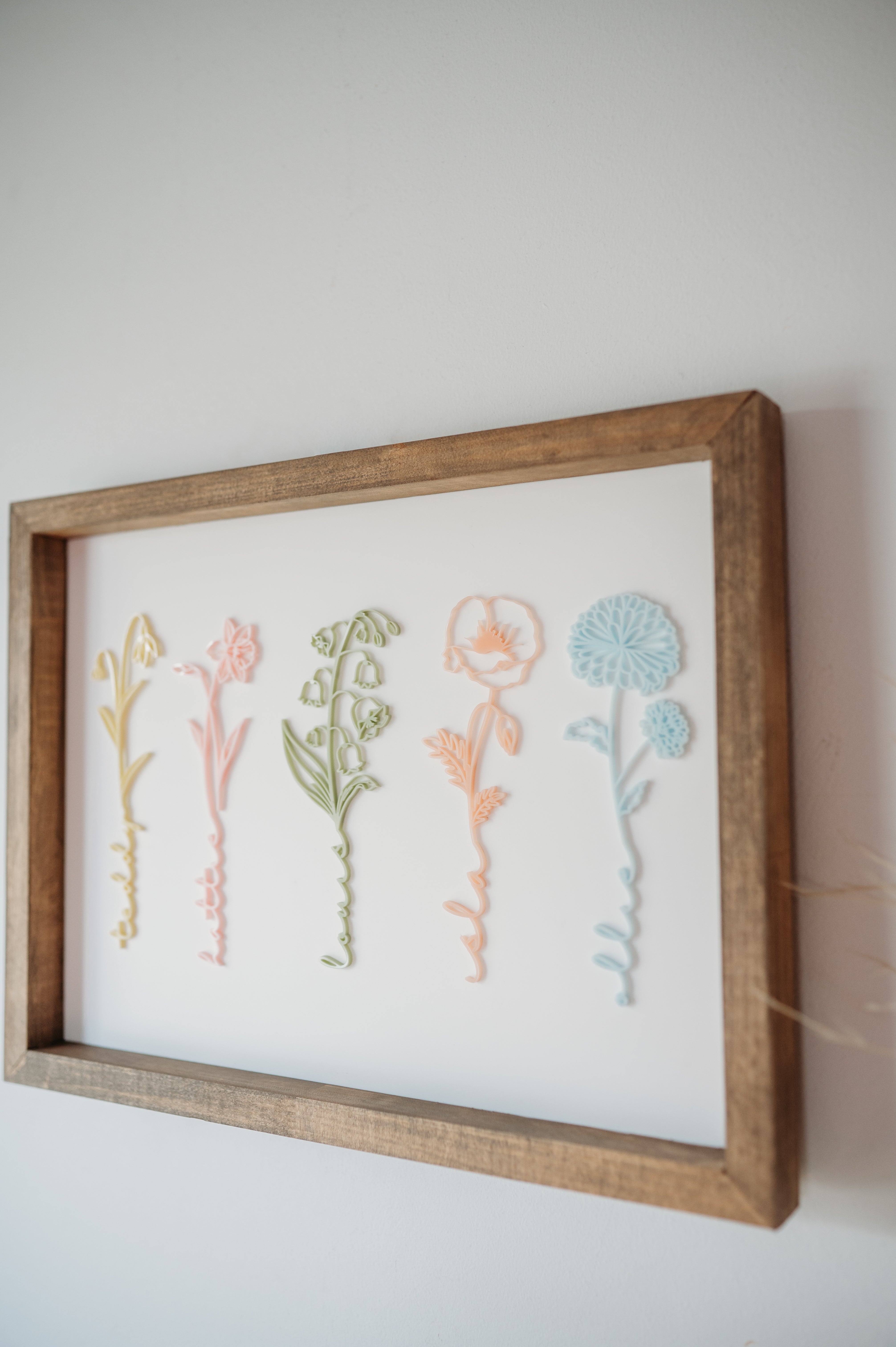 Birth Flower Keepsake Frame