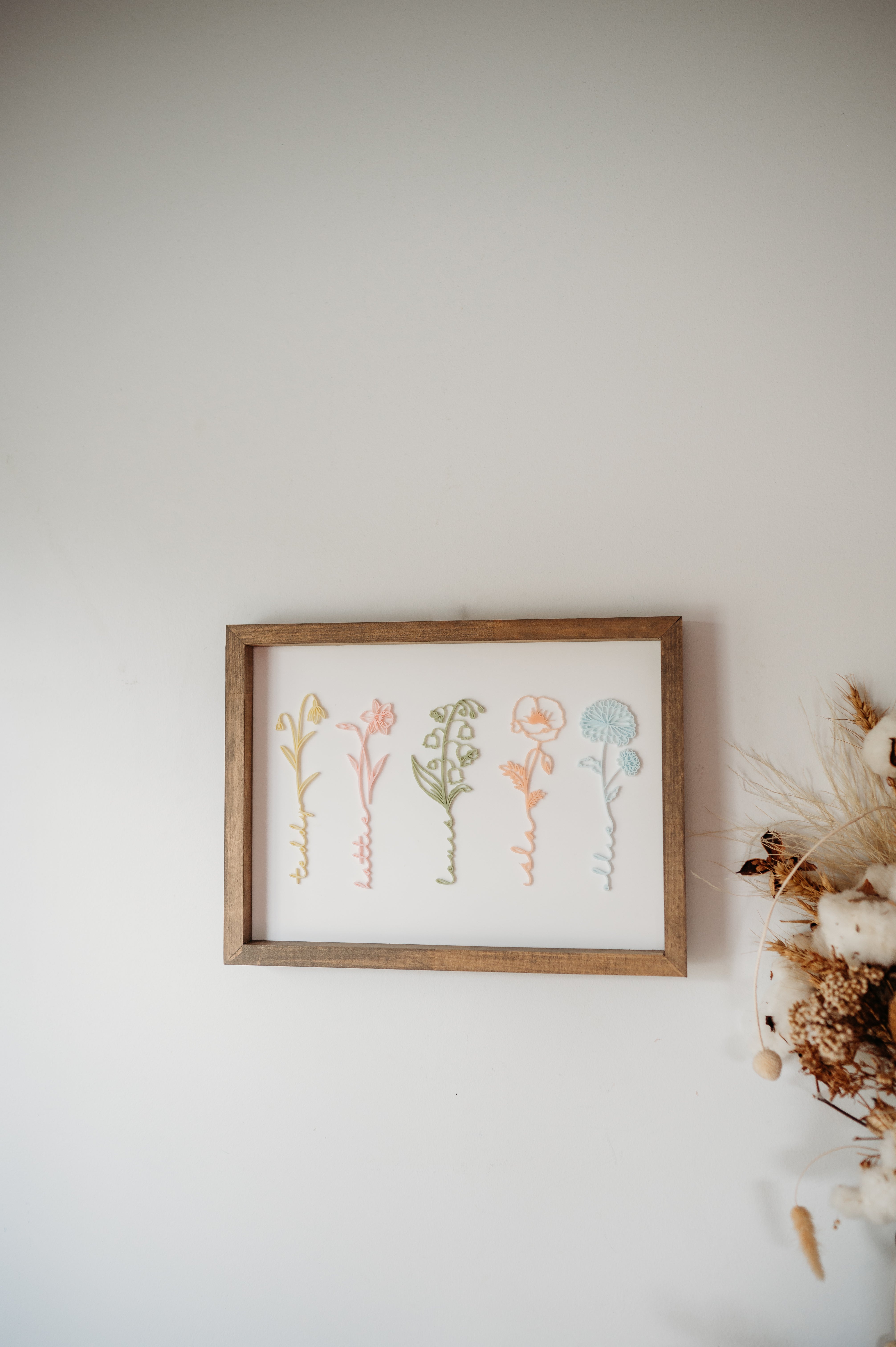 Birth Flower Keepsake Frame