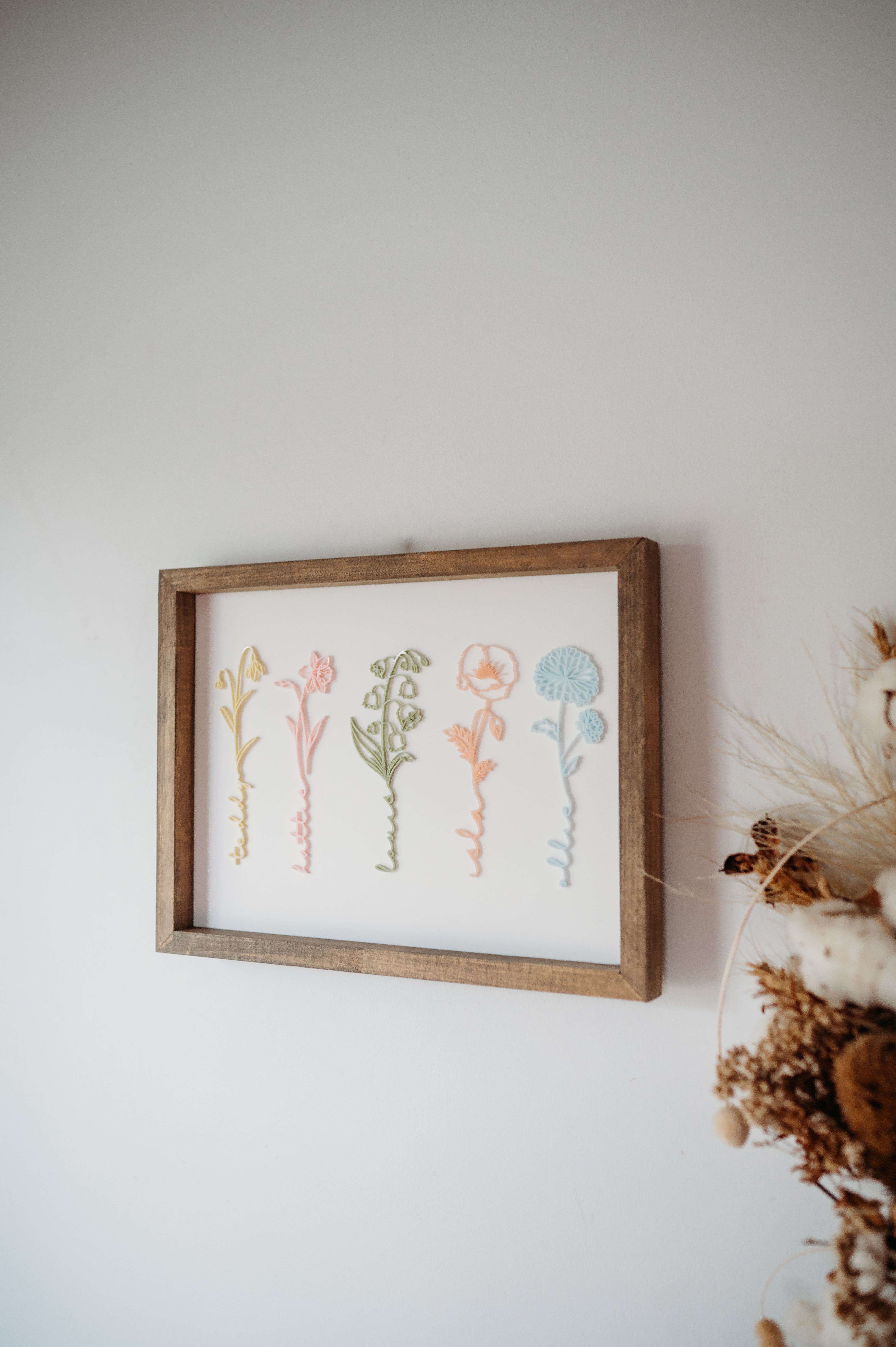 Birth Flower Keepsake Frame