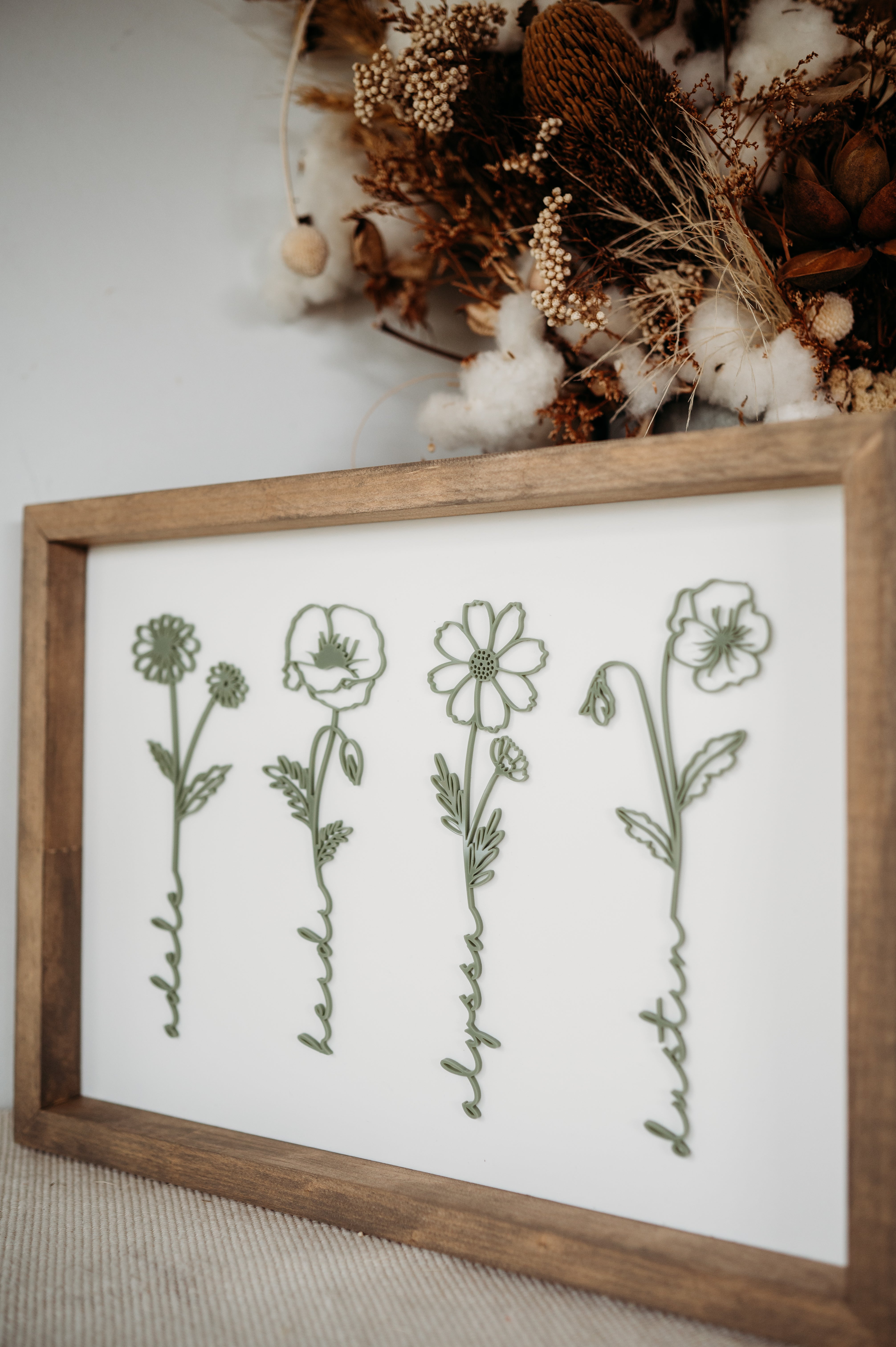 Birth Flower Keepsake Frame