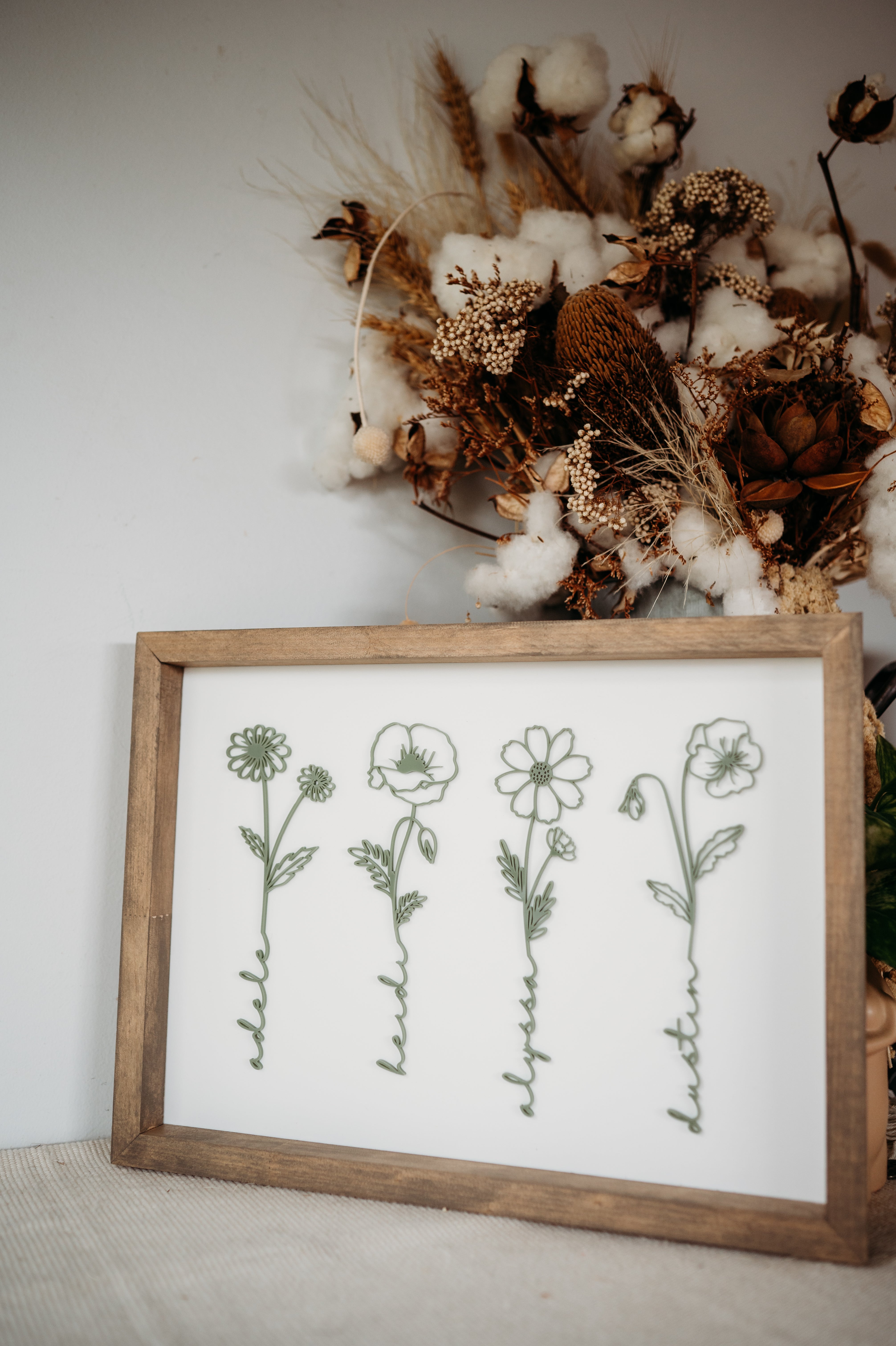 Birth Flower Keepsake Frame