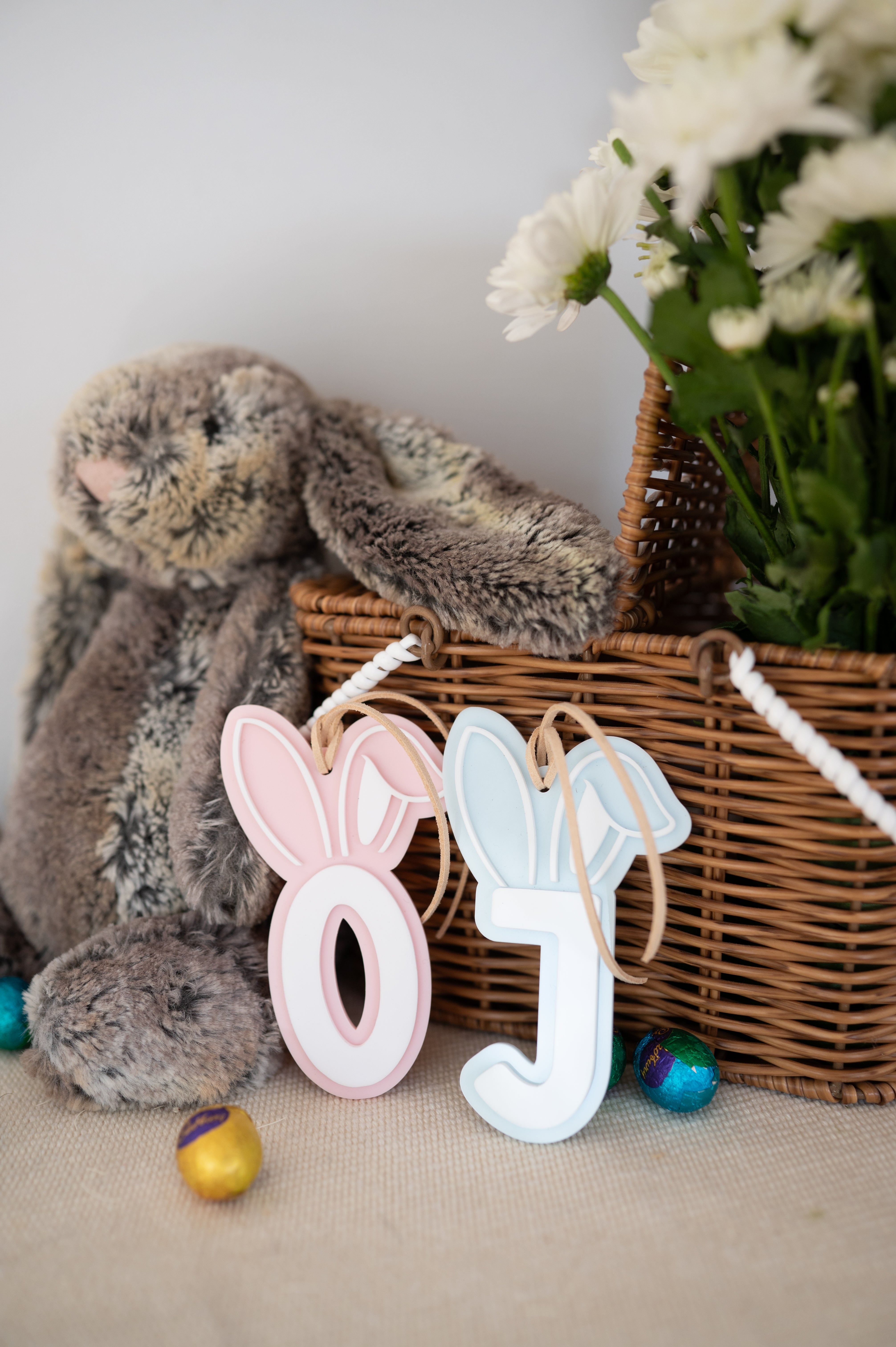 Letter Bunny Ear Tag