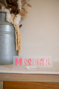 Desk Plaque