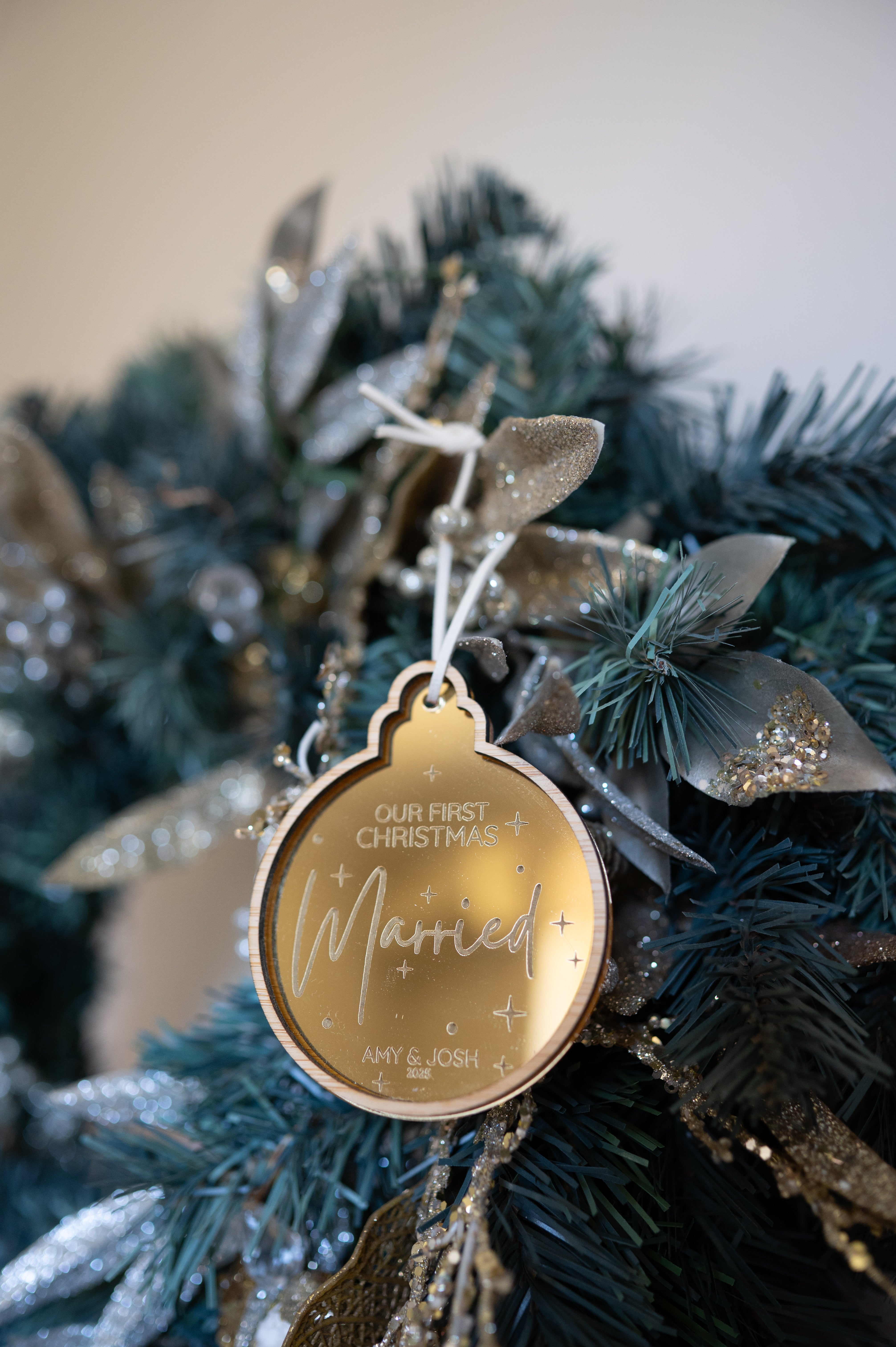 Our First Christmas as Tree Ornament