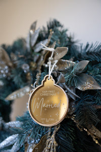 Our First Christmas as Tree Ornament