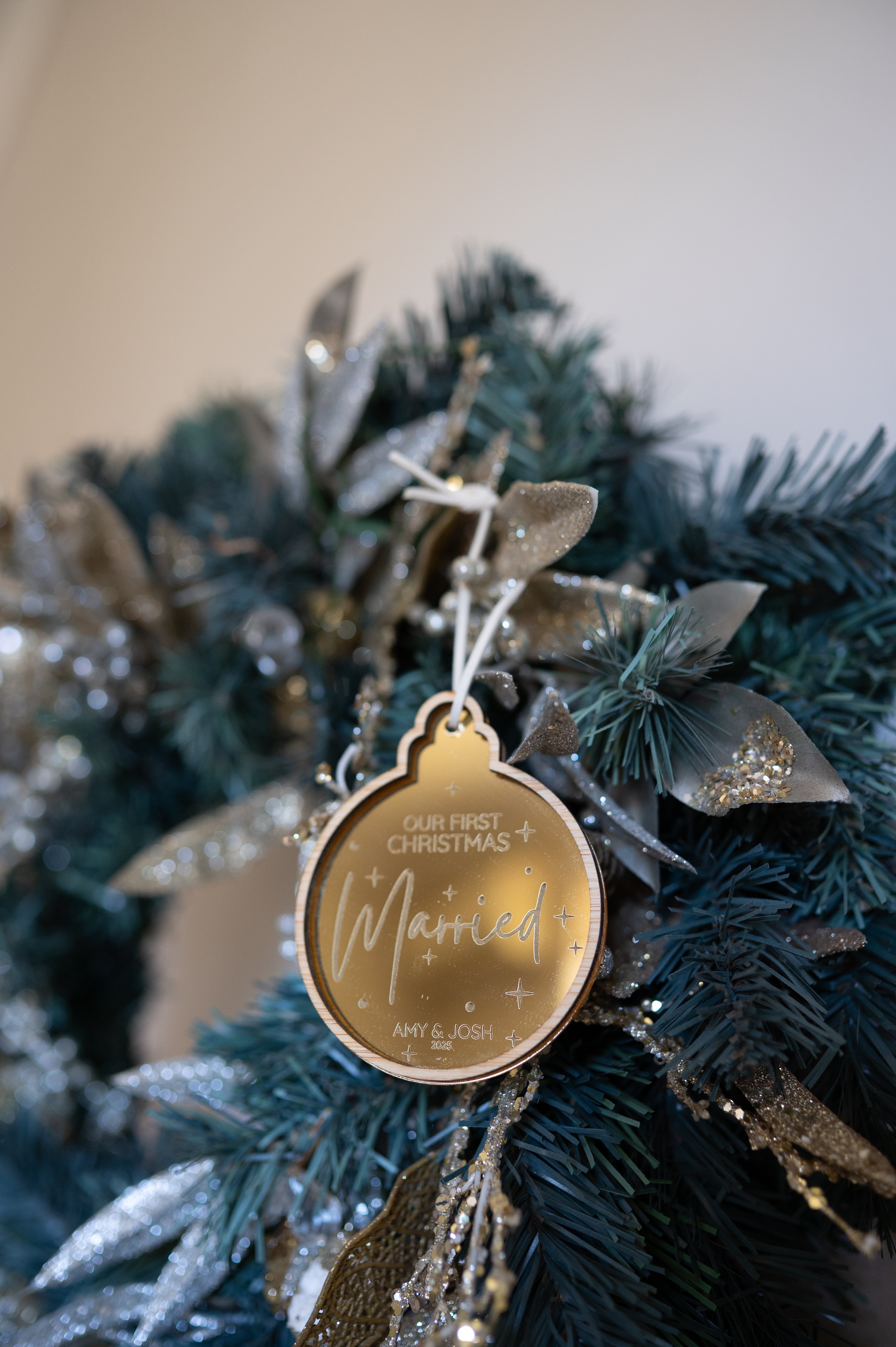 Our First Christmas as Tree Ornament