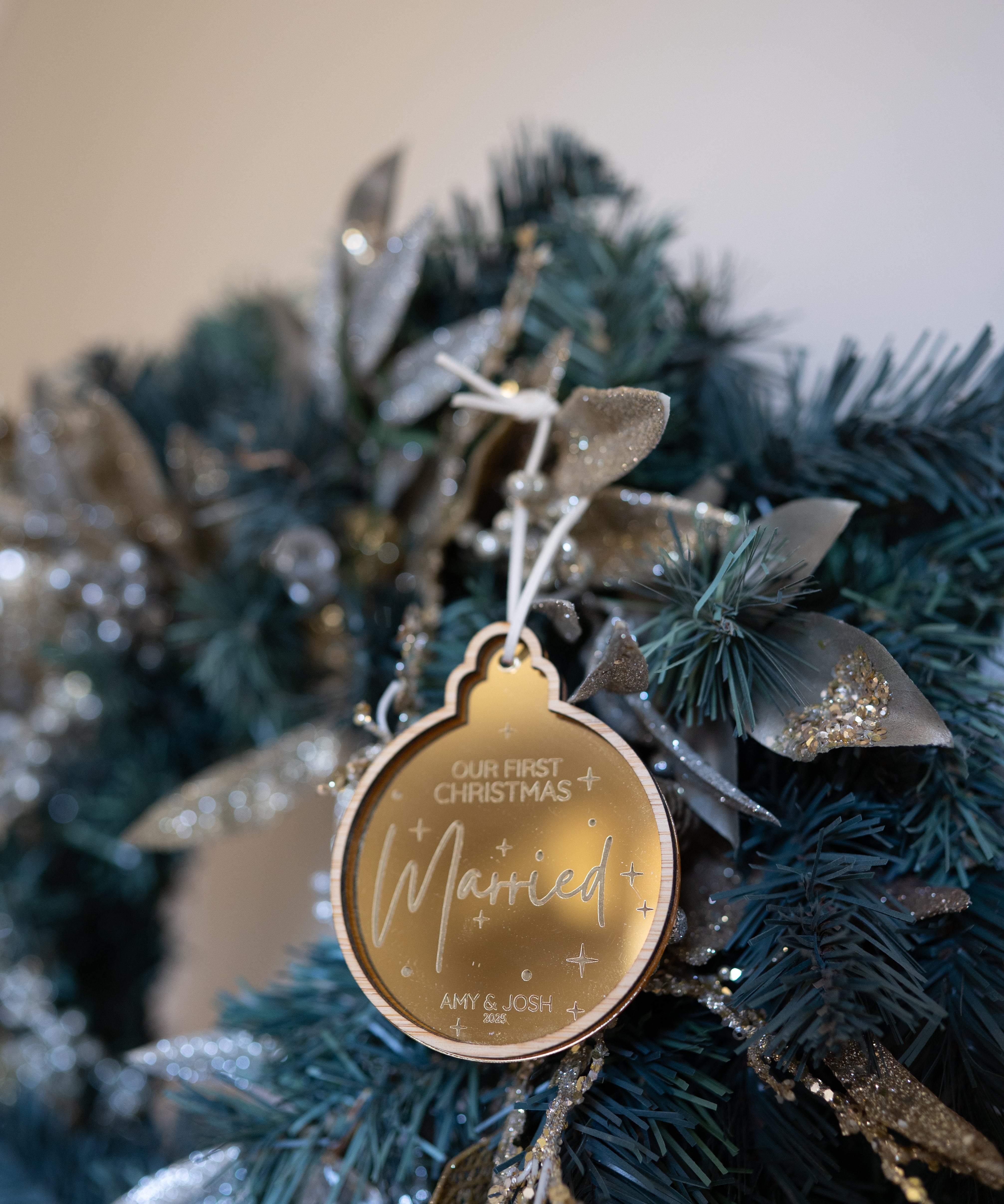 Our First Christmas as Tree Ornament
